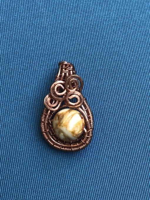 Scrolled River Shell Pendant