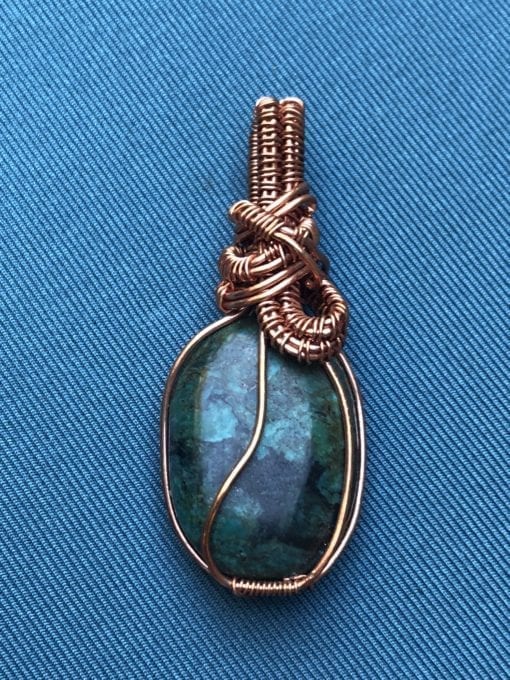 Wire Wrapped Turquoise Pendant