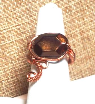 Copper Scroll Ring