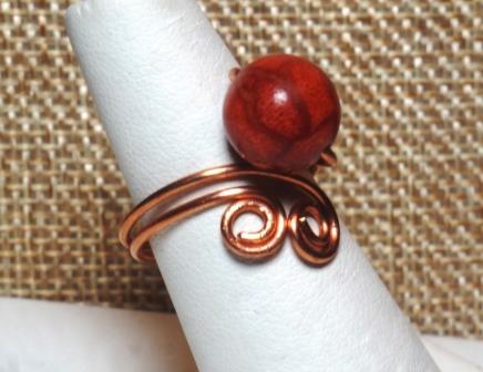 Copper Ring Wire Wrapped