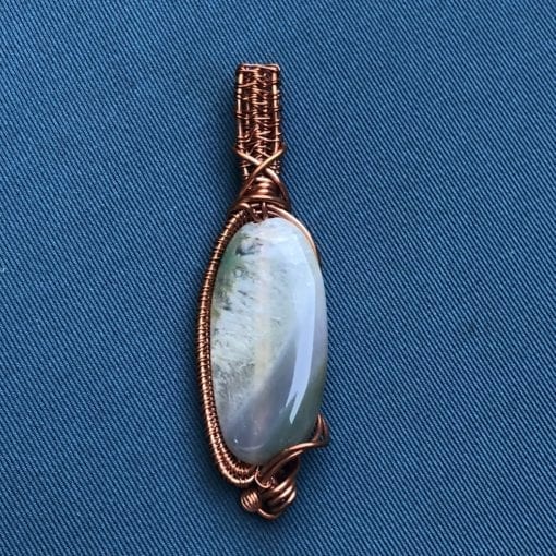 Natural Stone Wire Weaved Pendant