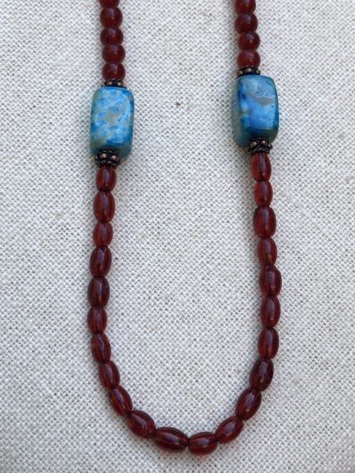Beaded Necklace – Jasper & Glass Beads