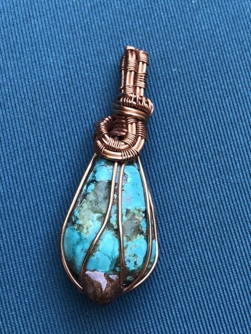 turquoise copper pendant
