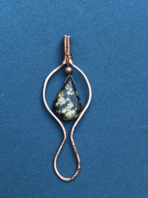 Turquoise Wire Framed Pendant