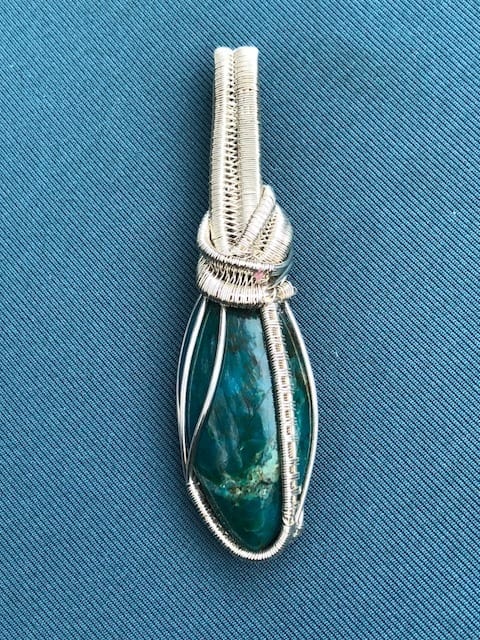 Teal Color Peruvian Turquoise Pendant