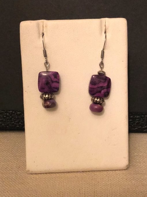 Purple Crazy Lace Agate & Imperial Jasper Earrings