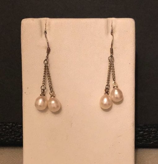 Pearl & Sterling Earrings