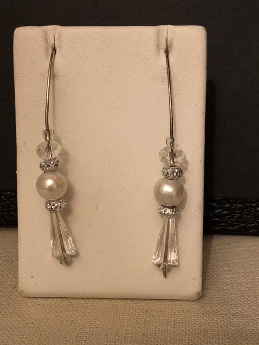 Pearl & Crystal Drop Earrings