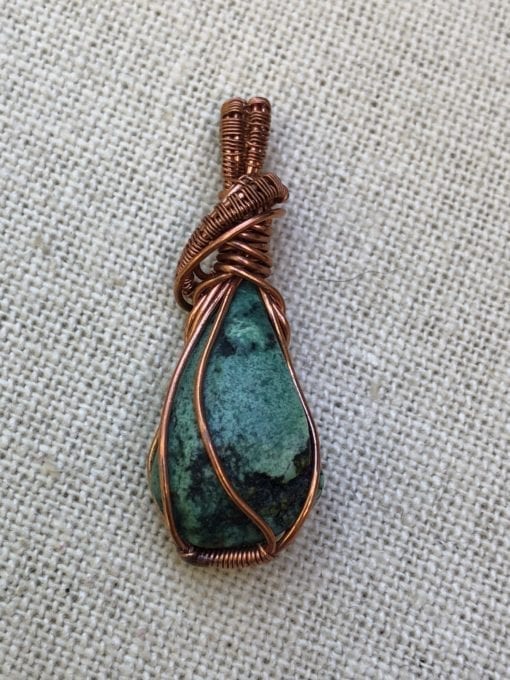 Turquoise Wire Wrapped in Copper