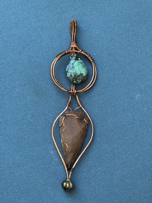 Arrowhead & Turquoise Pendant