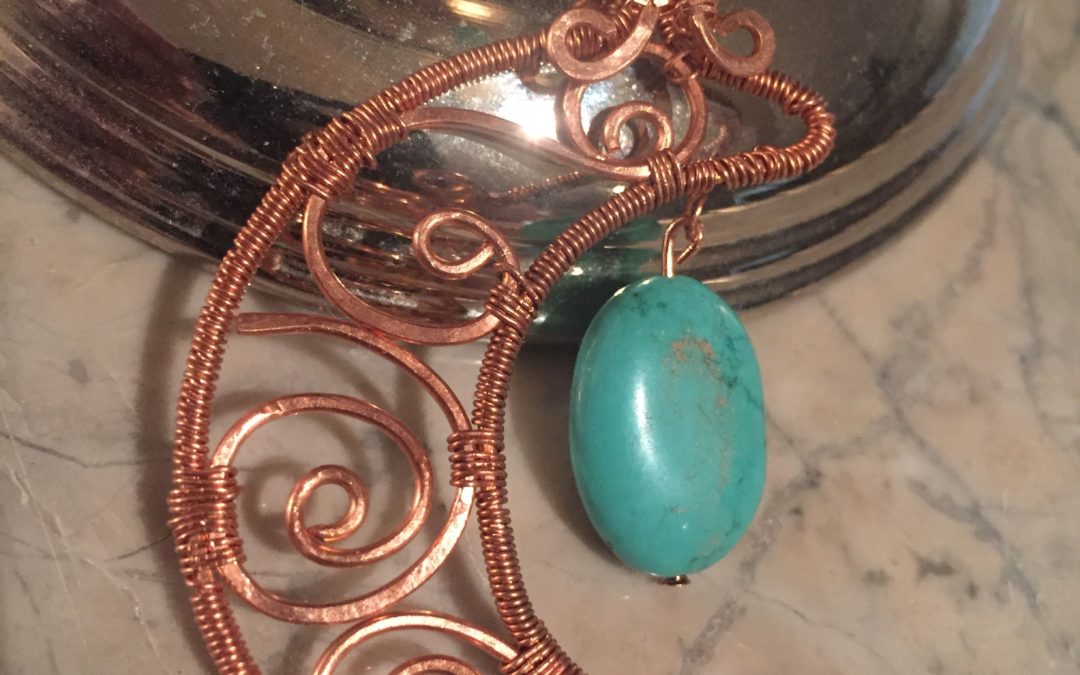 Turquoise and cooper moon