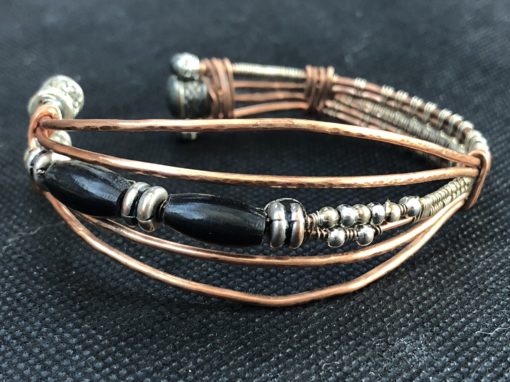 Bone Copper & Sterling Bracelet