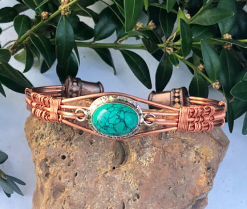 magensite and copper bracelet