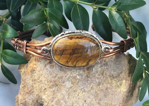 Tiger eye and copper bracelet