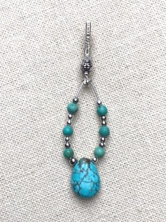 Turquoise Pendant with Turquoise Bead Accents Pendant